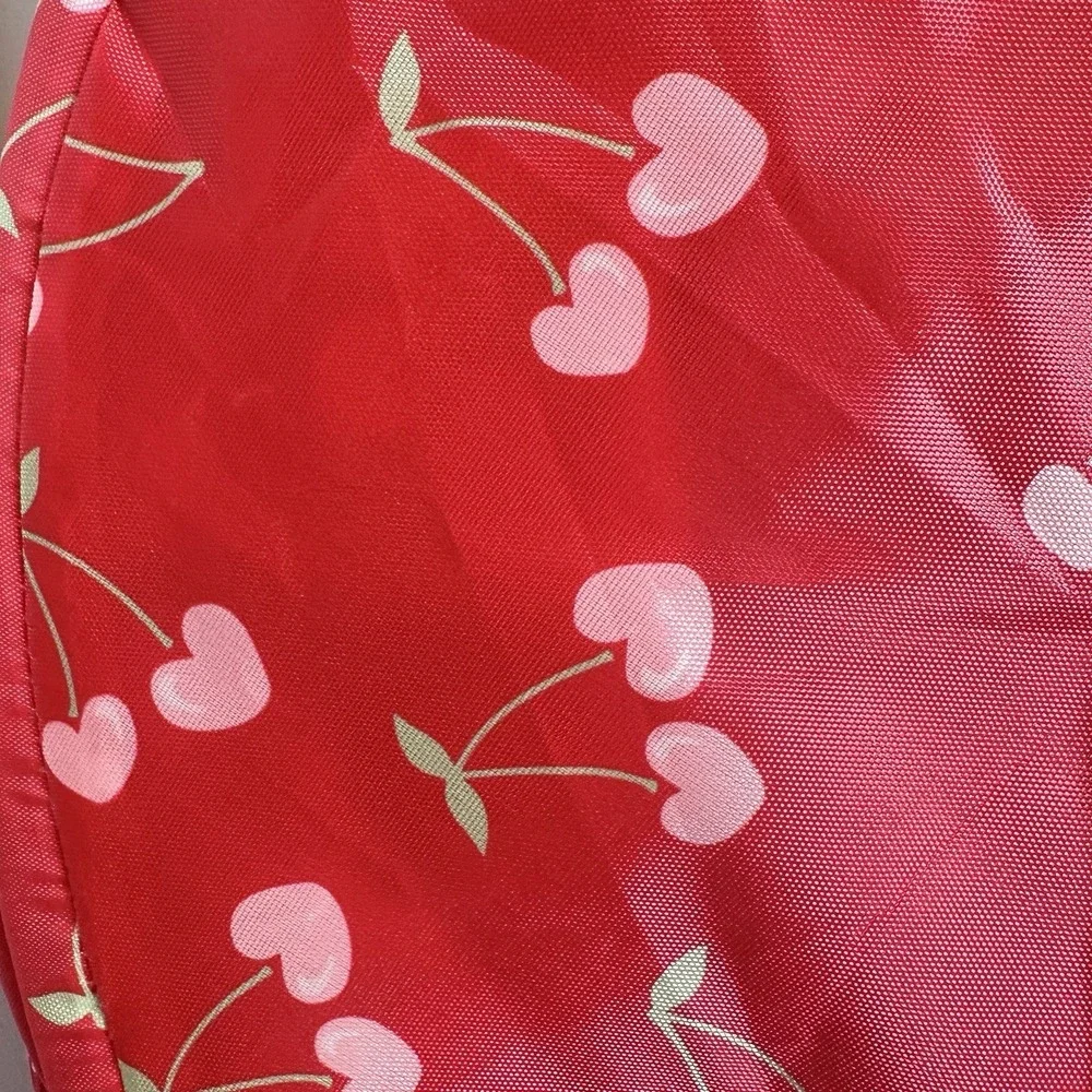 Juicy‎ Couture Cherry Pop Up Laundry Hamper Pink Foldable Mesh Drawstring New